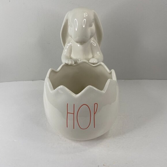 Rae Dunn Hop Bunny Easter Planter Pot Container - Picture 6 of 9